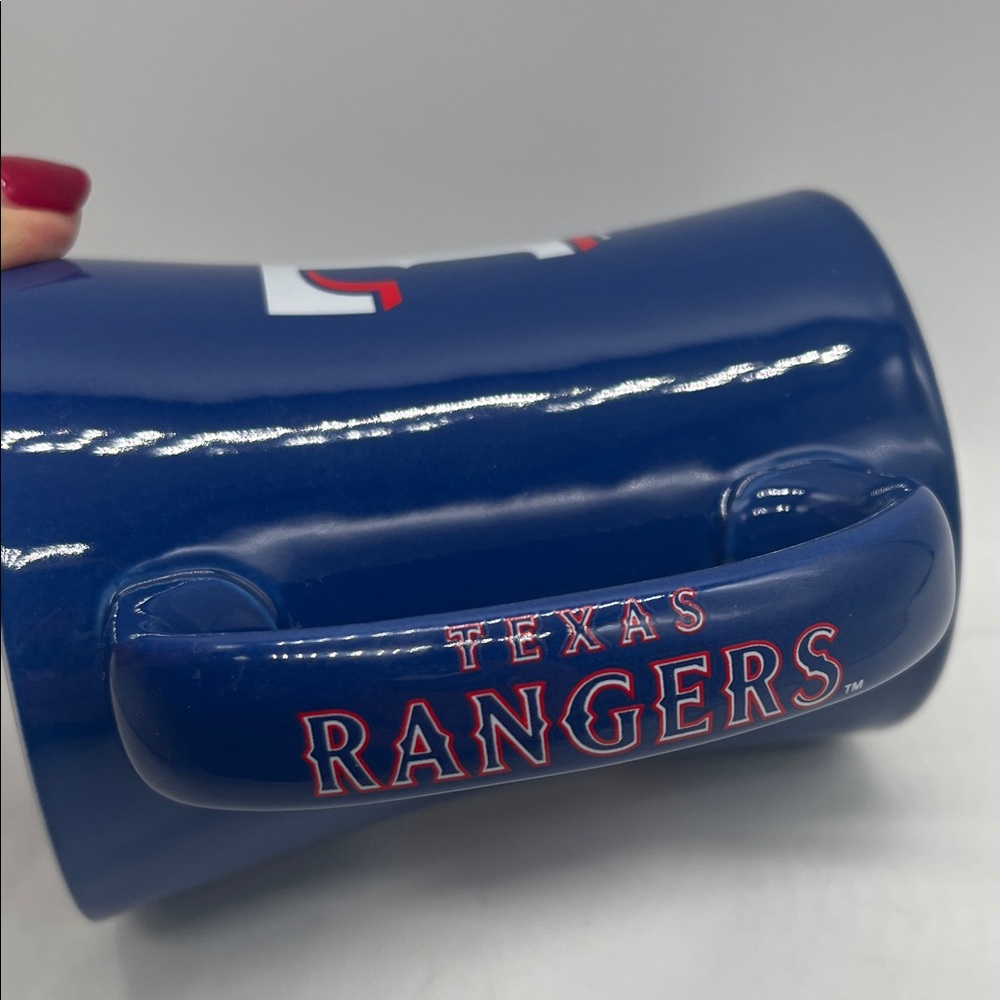 Texas Rangers Blue Mug New Multi Logo - Picture 3 of 5